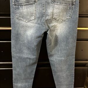 Democracy Blue Denim Jeans with Gold Accents